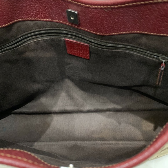 enjoyingthehunt - For fix payment - Gucci Brown Red GG Canvas Tote Sku#84019 - Picture 9 of 12